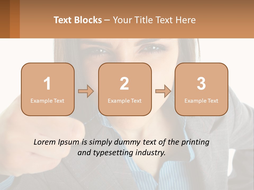 Businesswoman Professional Hand PowerPoint Template