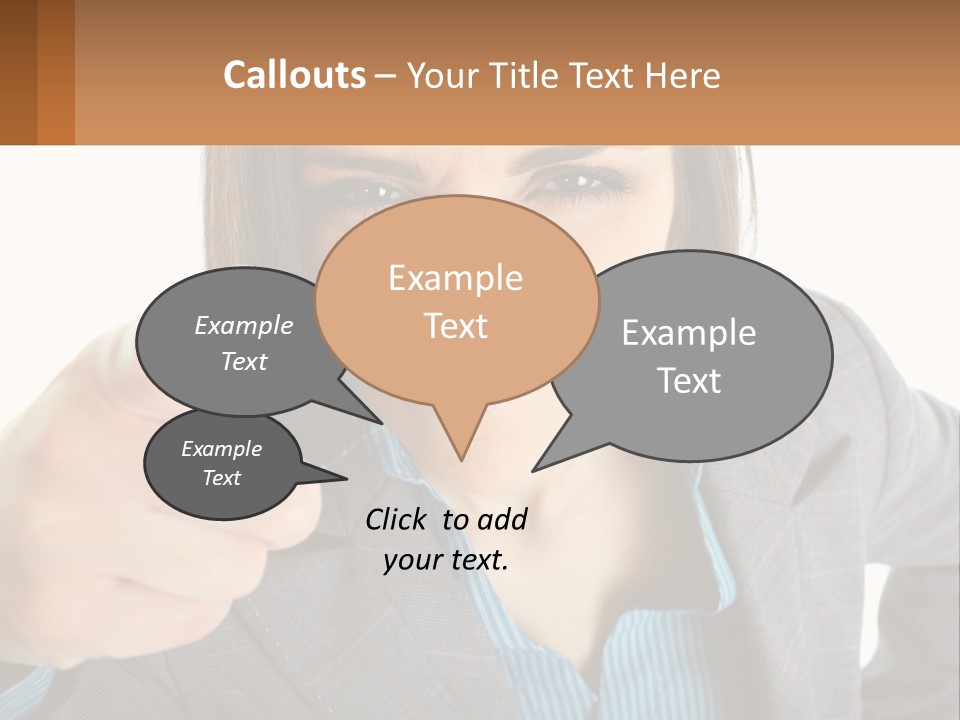 Businesswoman Professional Hand PowerPoint Template