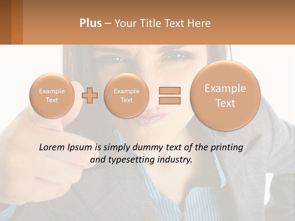 Businesswoman Professional Hand PowerPoint Template