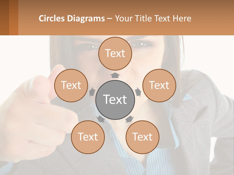 Businesswoman Professional Hand PowerPoint Template