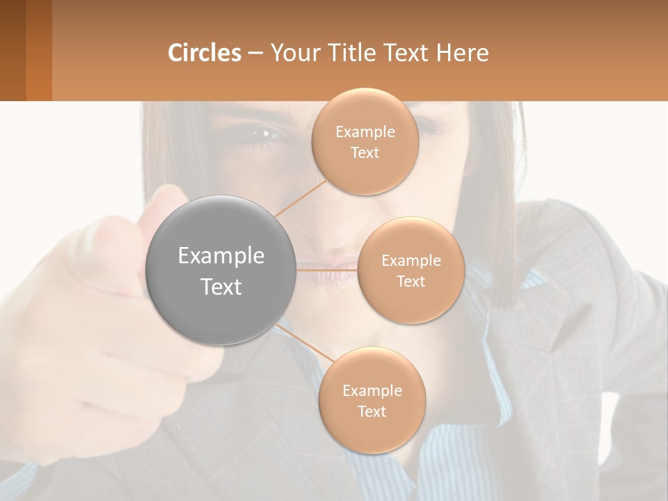 Businesswoman Professional Hand PowerPoint Template