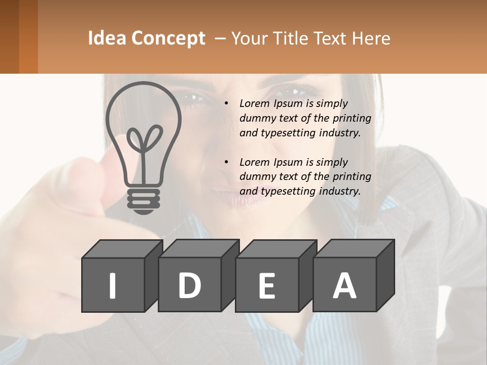 Businesswoman Professional Hand PowerPoint Template