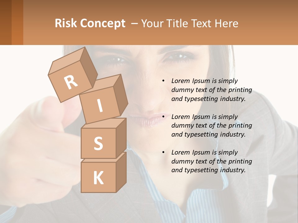 Businesswoman Professional Hand PowerPoint Template