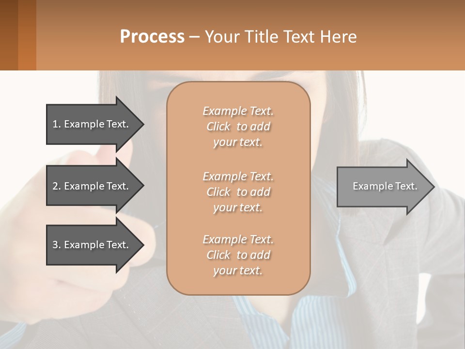 Businesswoman Professional Hand PowerPoint Template