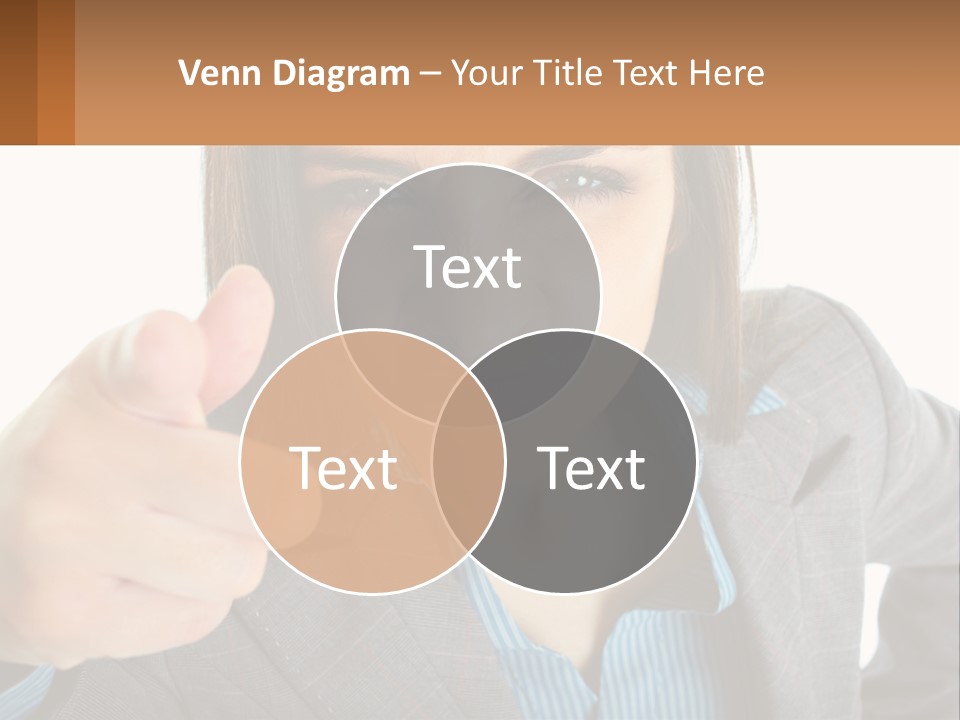 Businesswoman Professional Hand PowerPoint Template