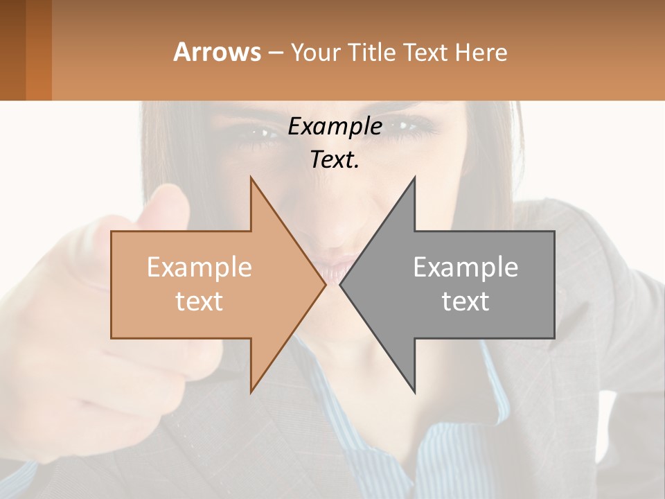 Businesswoman Professional Hand PowerPoint Template