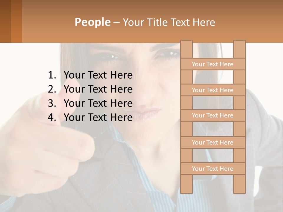 Businesswoman Professional Hand PowerPoint Template