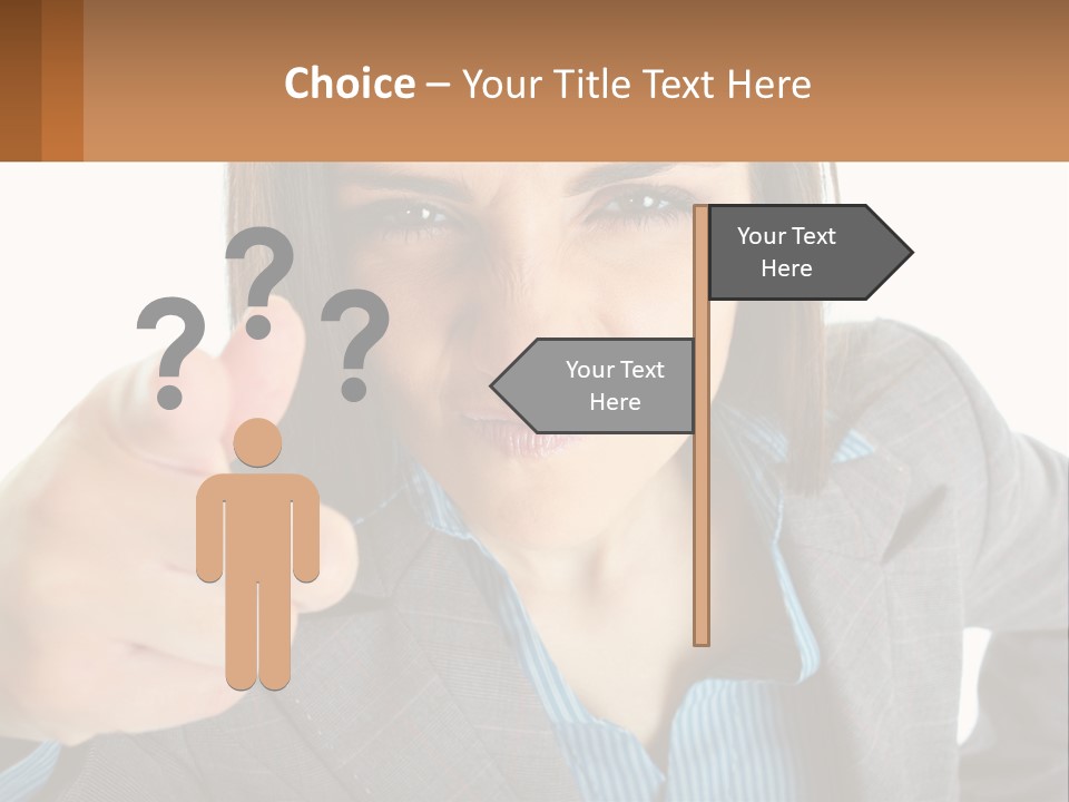 Businesswoman Professional Hand PowerPoint Template