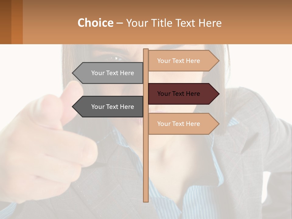 Businesswoman Professional Hand PowerPoint Template