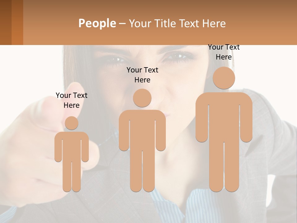 Businesswoman Professional Hand PowerPoint Template