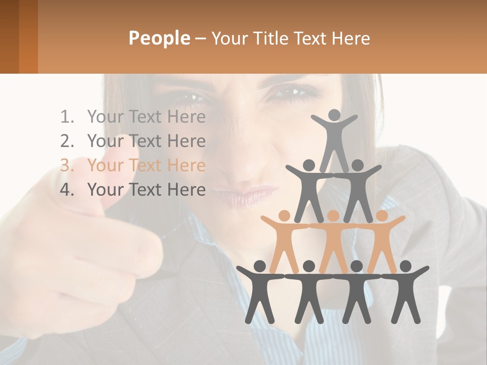 Businesswoman Professional Hand PowerPoint Template