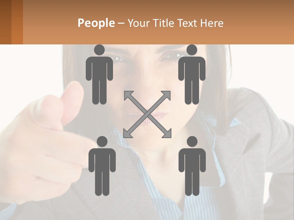 Businesswoman Professional Hand PowerPoint Template