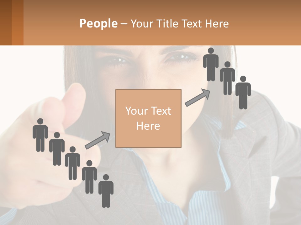 Businesswoman Professional Hand PowerPoint Template