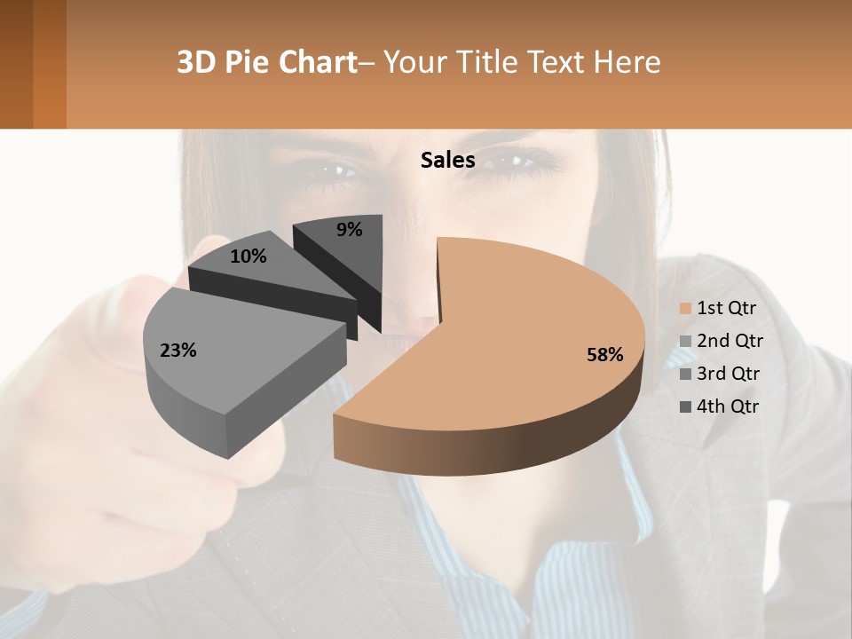Businesswoman Professional Hand PowerPoint Template
