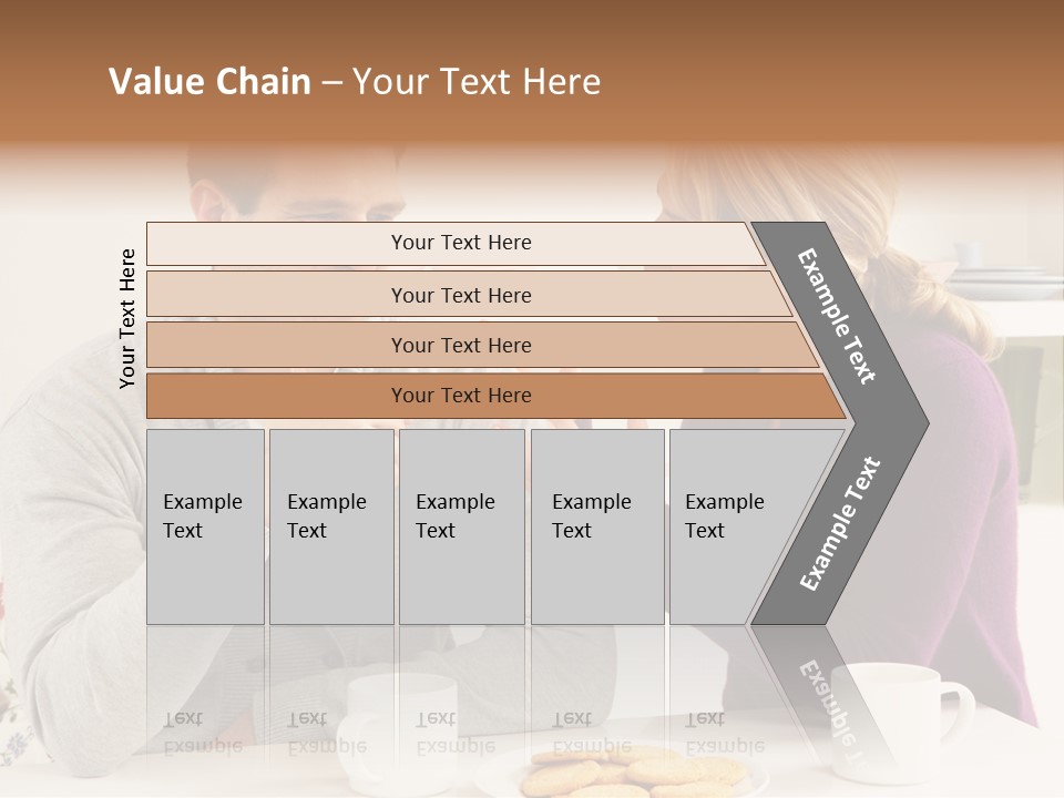 A Man And Woman Sitting At A Table Talking PowerPoint Template