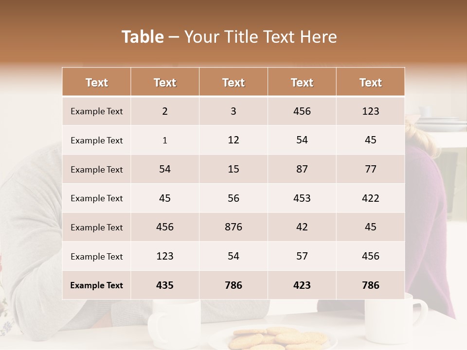 A Man And Woman Sitting At A Table Talking PowerPoint Template