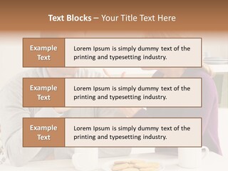 A Man And Woman Sitting At A Table Talking PowerPoint Template
