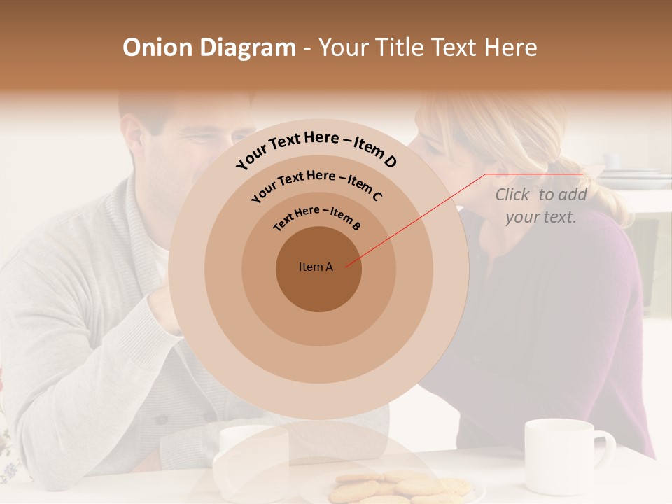 A Man And Woman Sitting At A Table Talking PowerPoint Template