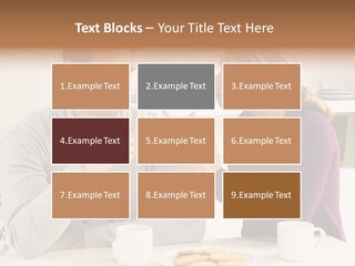 A Man And Woman Sitting At A Table Talking PowerPoint Template