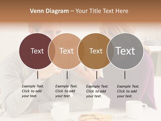 A Man And Woman Sitting At A Table Talking PowerPoint Template