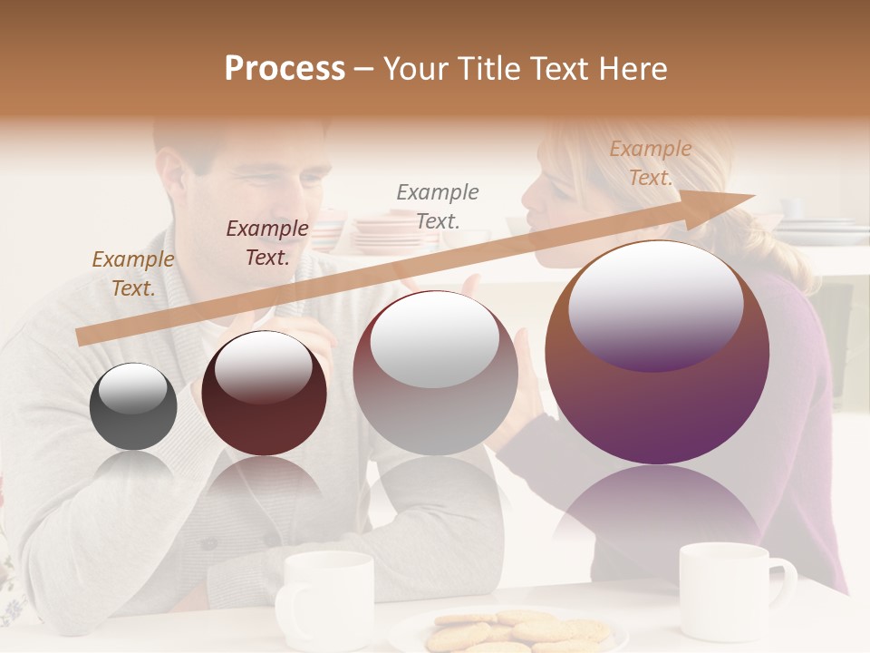 A Man And Woman Sitting At A Table Talking PowerPoint Template