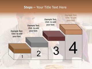 A Man And Woman Sitting At A Table Talking PowerPoint Template