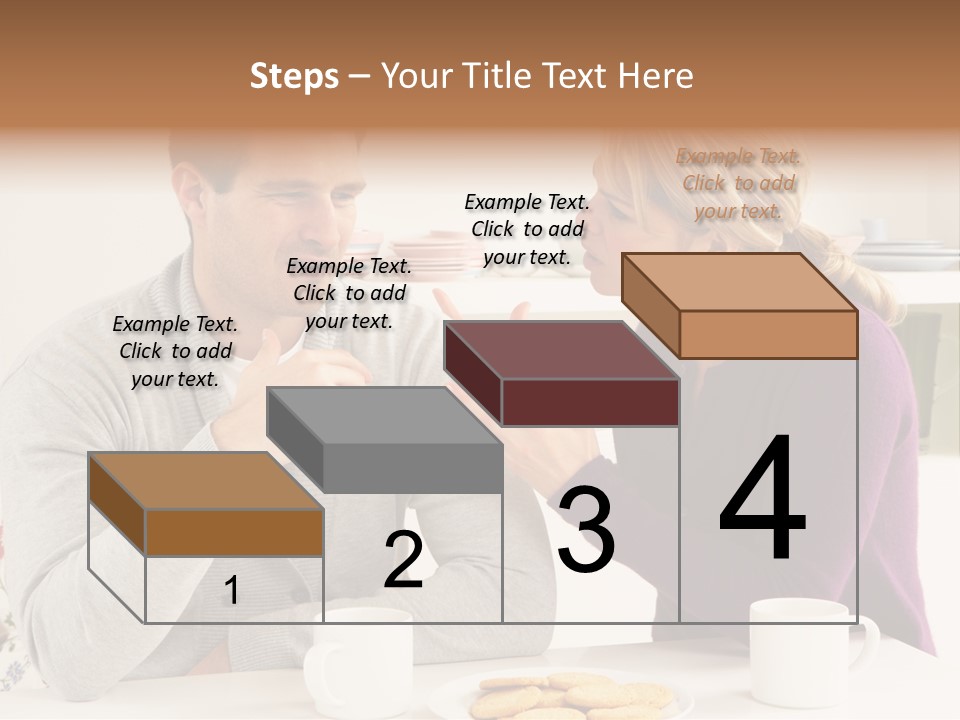 A Man And Woman Sitting At A Table Talking PowerPoint Template