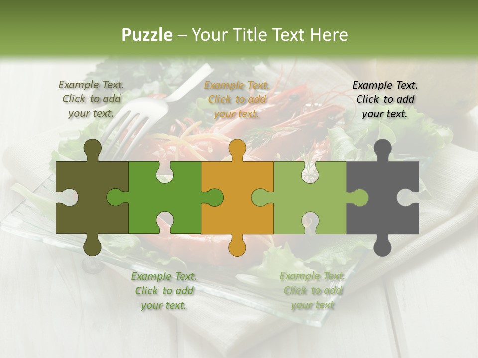 Green Snack Shrimp PowerPoint Template