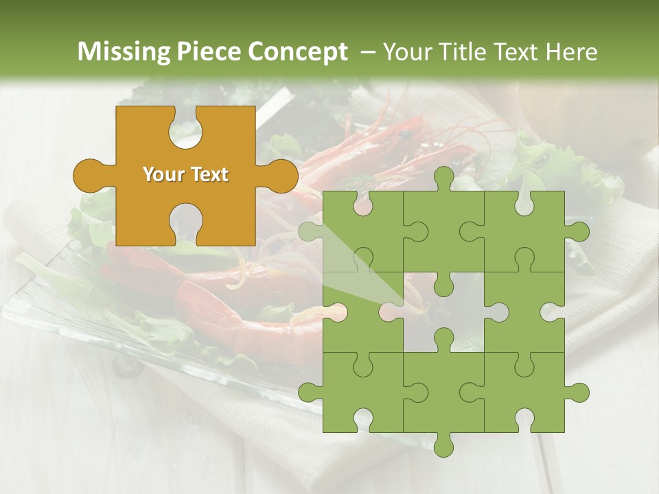 Green Snack Shrimp PowerPoint Template