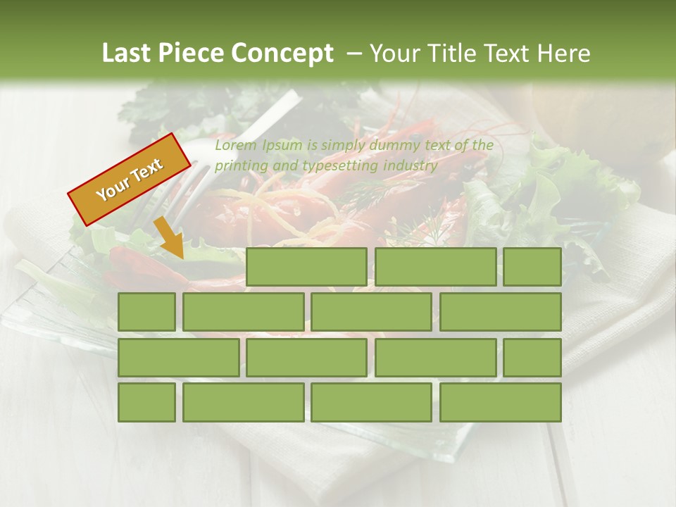 Green Snack Shrimp PowerPoint Template