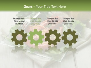 Green Snack Shrimp PowerPoint Template