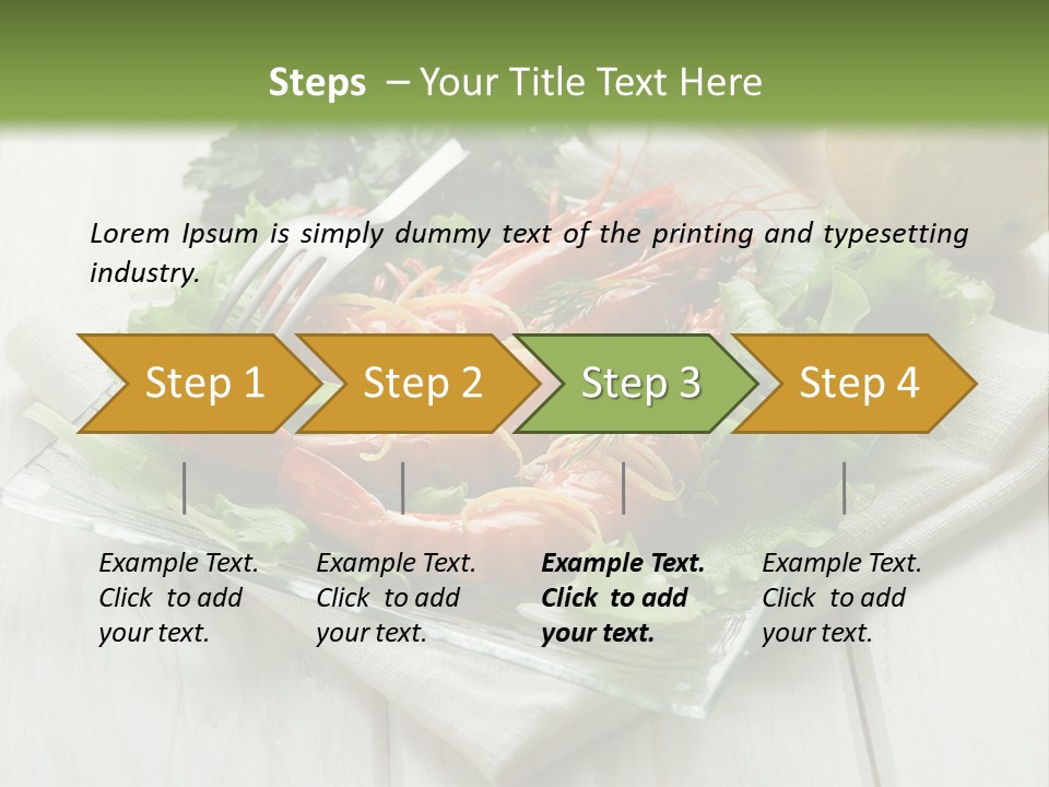 Green Snack Shrimp PowerPoint Template