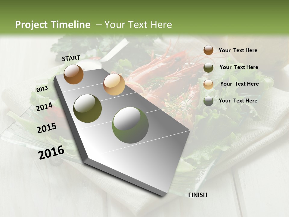 Green Snack Shrimp PowerPoint Template