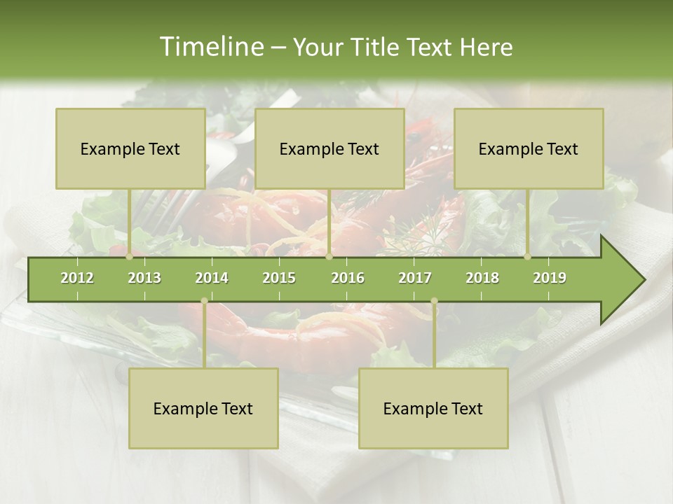 Green Snack Shrimp PowerPoint Template