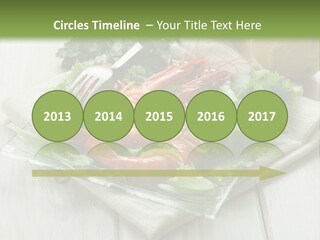 Green Snack Shrimp PowerPoint Template