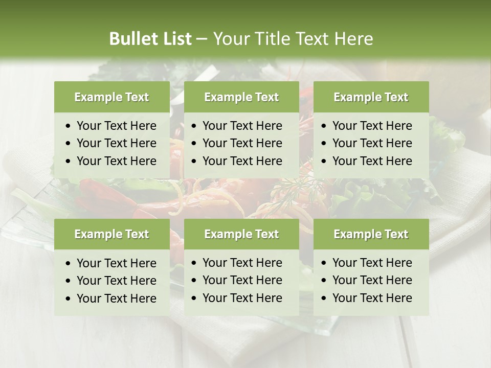 Green Snack Shrimp PowerPoint Template