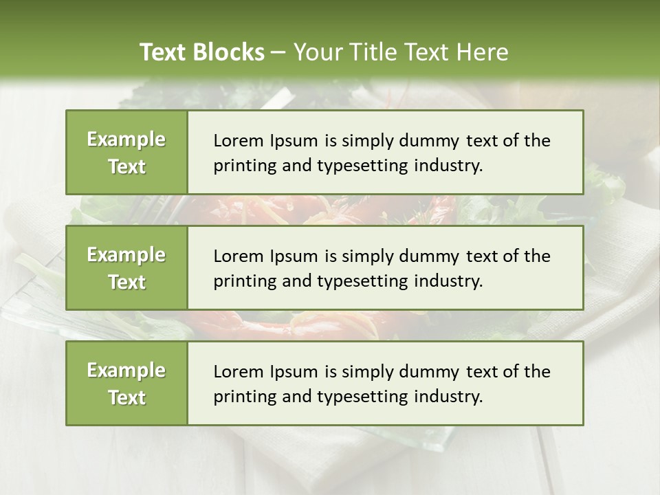 Green Snack Shrimp PowerPoint Template