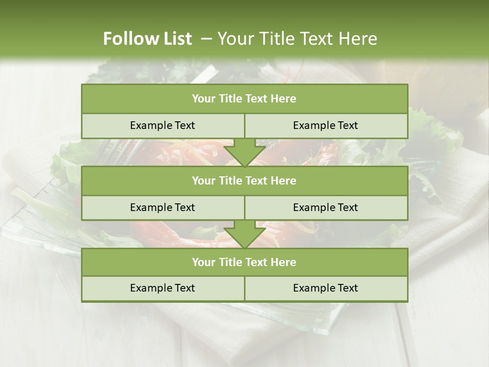 Green Snack Shrimp PowerPoint Template