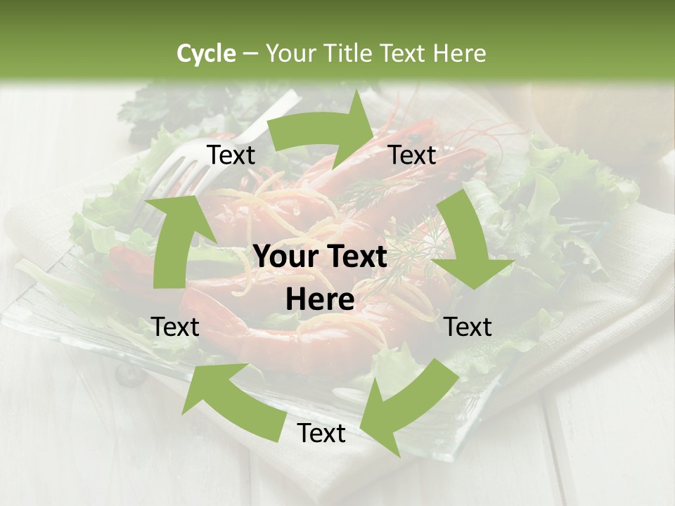 Green Snack Shrimp PowerPoint Template