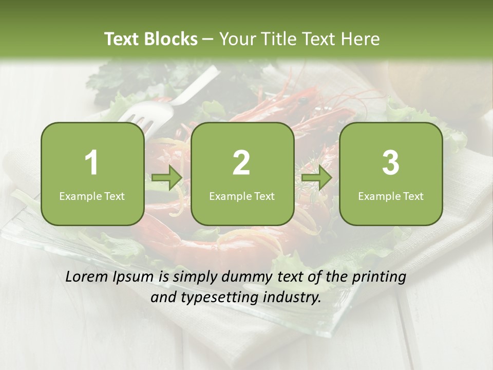 Green Snack Shrimp PowerPoint Template