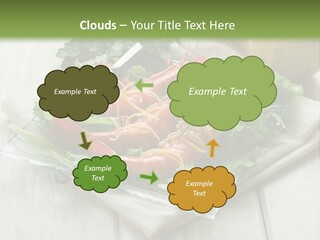 Green Snack Shrimp PowerPoint Template