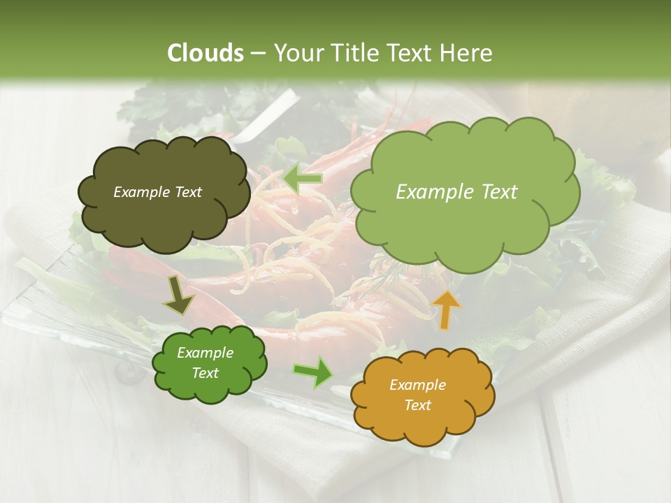 Green Snack Shrimp PowerPoint Template
