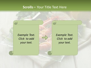 Green Snack Shrimp PowerPoint Template