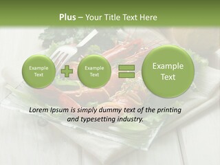 Green Snack Shrimp PowerPoint Template
