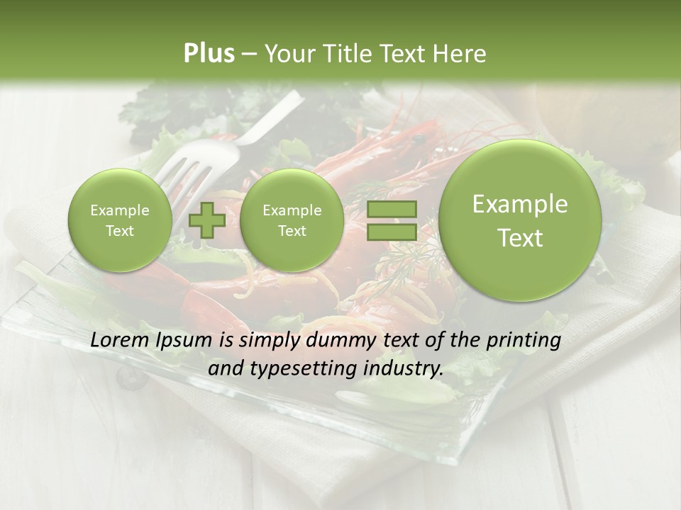 Green Snack Shrimp PowerPoint Template