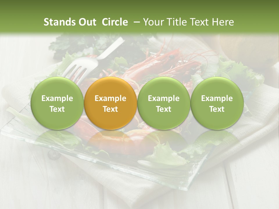 Green Snack Shrimp PowerPoint Template