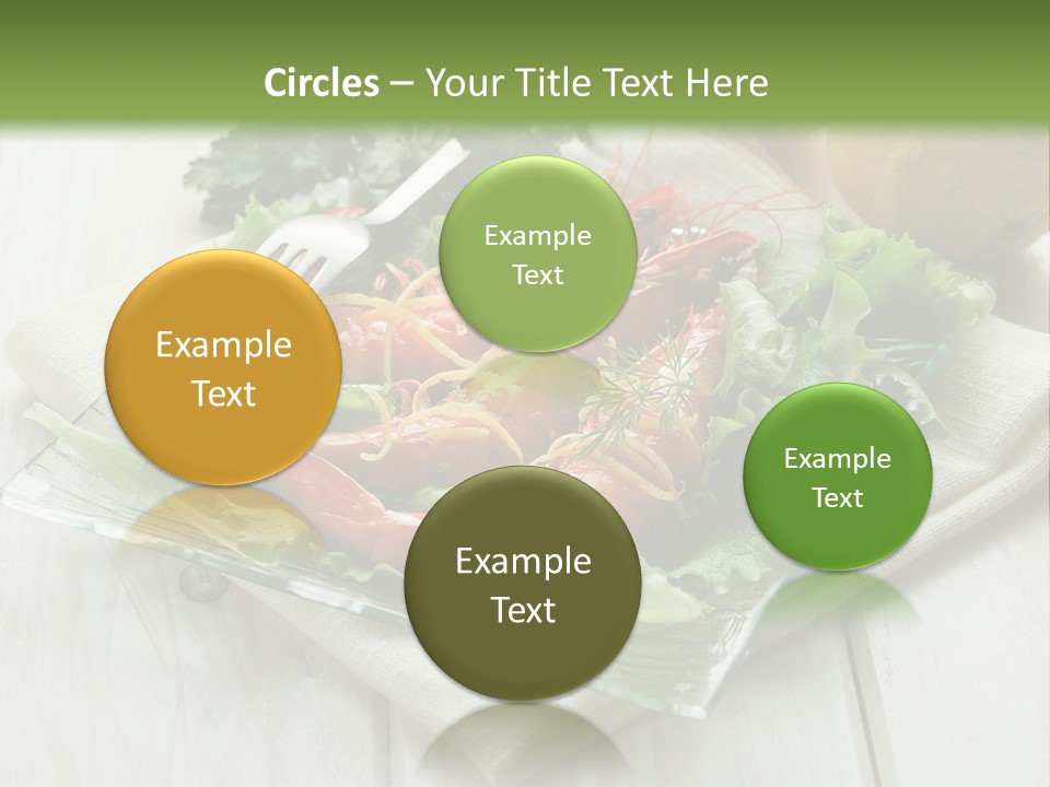 Green Snack Shrimp PowerPoint Template