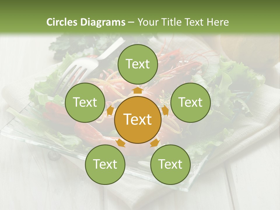 Green Snack Shrimp PowerPoint Template