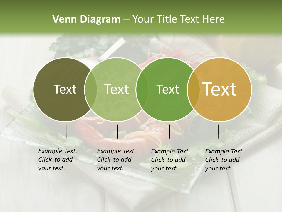 Green Snack Shrimp PowerPoint Template
