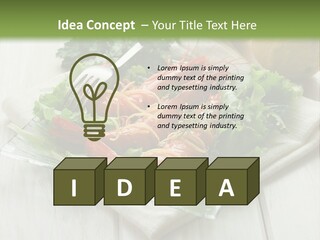 Green Snack Shrimp PowerPoint Template